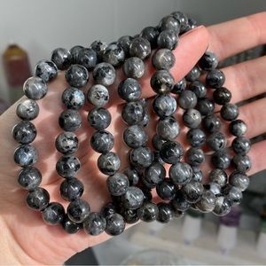 Flashy Larvikite Crystal Bracelet 1pc 8mm